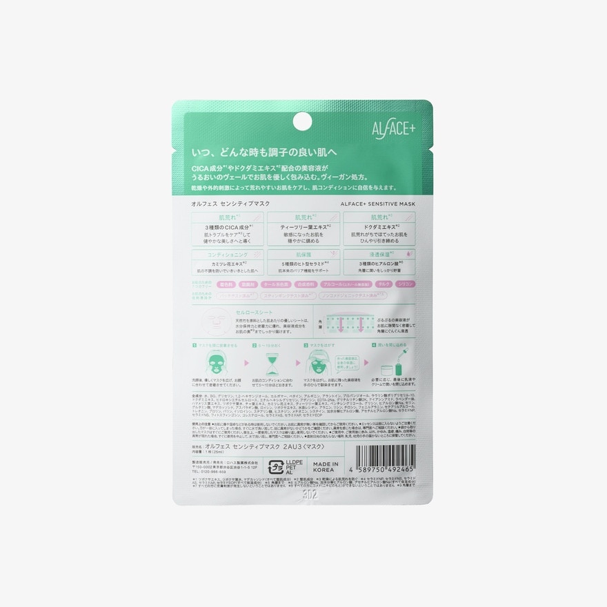 Sensitive Single Sheet Face Mask 1s