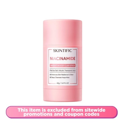 SKINTIFIC Niacinamide Bright Boost Clay Stick 40G