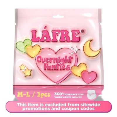 LAFRE Overnight Panties Medium to Large 3s