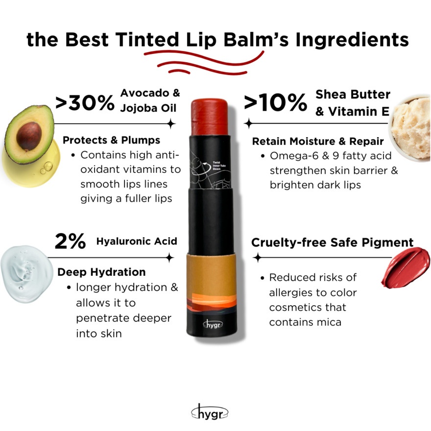 Bamboo Refillable Natural Tinted Lip Balm in Hibiscus 4g image