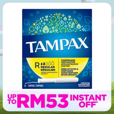 TAMPAX Cardboard Applicator Regular 20s