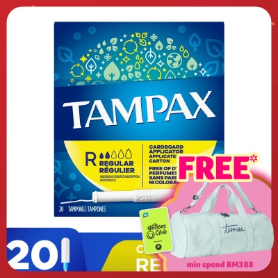 TAMPAX Cardboard Applicator Regular 20s