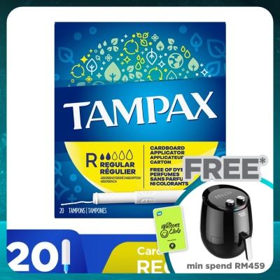 TAMPAX Cardboard Applicator Regular 20s