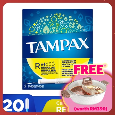 TAMPAX Cardboard Applicator Regular 20s