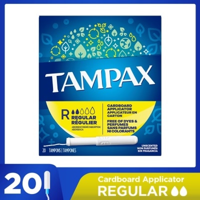 TAMPAX Cardboard Applicator Regular 20s