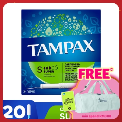 TAMPAX Super Cardboard Applicator 20s