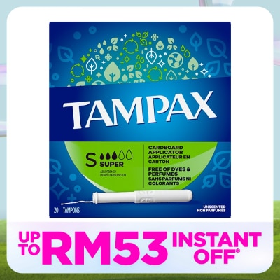 TAMPAX Super Cardboard Applicator 20s