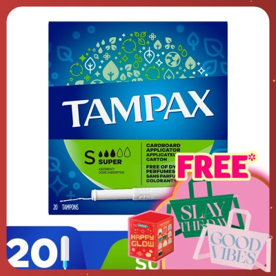 TAMPAX Super Cardboard Applicator 20s
