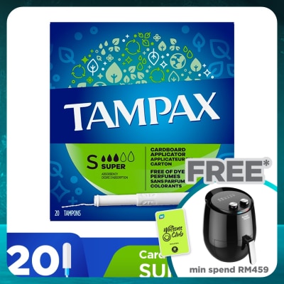 TAMPAX Super Cardboard Applicator 20s