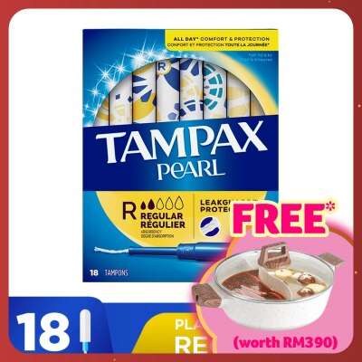 TAMPAX Plastic Applicator Regular 18s
