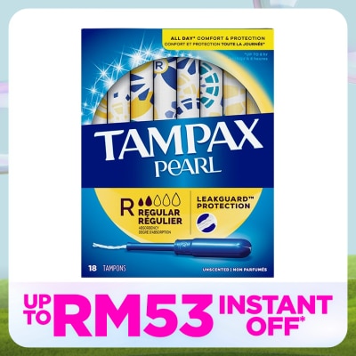 TAMPAX Plastic Applicator Regular 18s