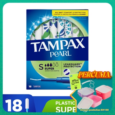 TAMPAX - Plastic Applicator Super 18s