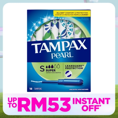 TAMPAX Plastic Applicator Super 18s