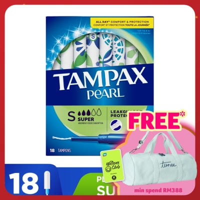 TAMPAX Plastic Applicator Super 18s