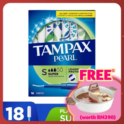 TAMPAX Plastic Applicator Super 18s