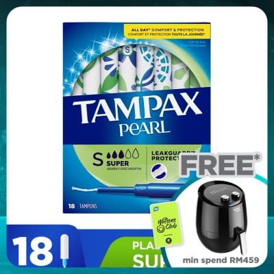 TAMPAX Plastic Applicator Super 18s