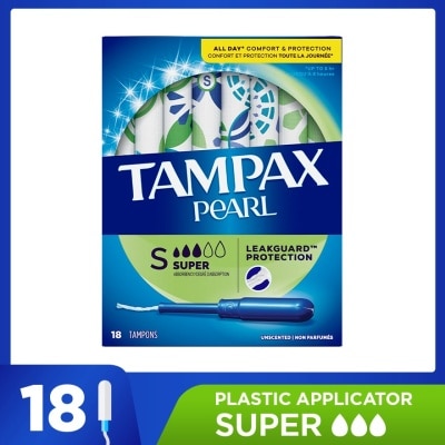 TAMPAX Plastic Applicator Super 18s