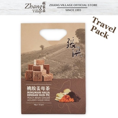 CHEONG HOONG Peach Resin Ginger Molasses Sugar Drink 16G X 12Pieces