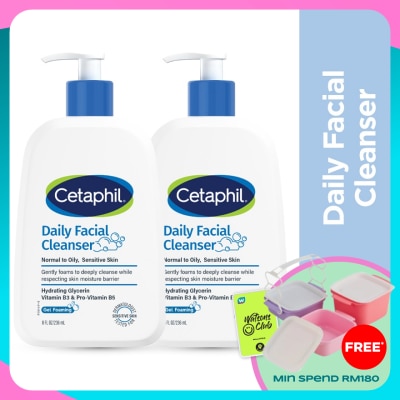 CETAPHIL Daily Facial Cleanser 236ml Twin Pack