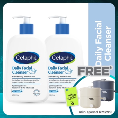 CETAPHIL Daily Facial Cleanser 236ml Twin Pack