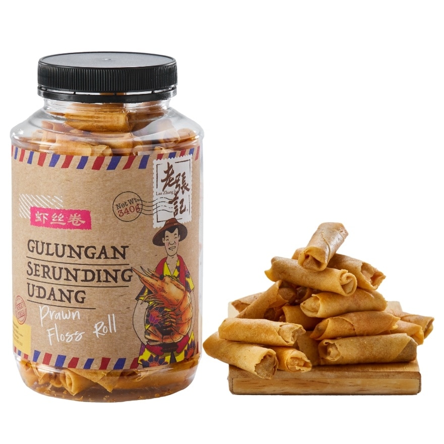 Prawn Roll Biscuit Bottle 340g