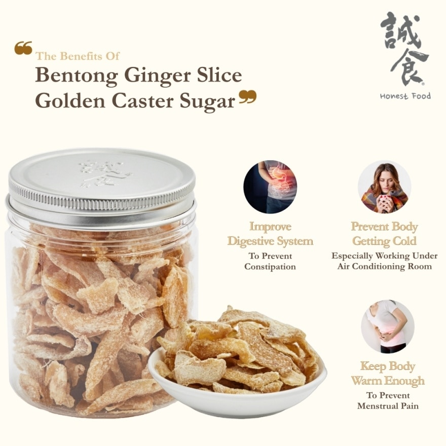 Organic Bentong Ginger Slice (Golden Caster Sugar) 125g