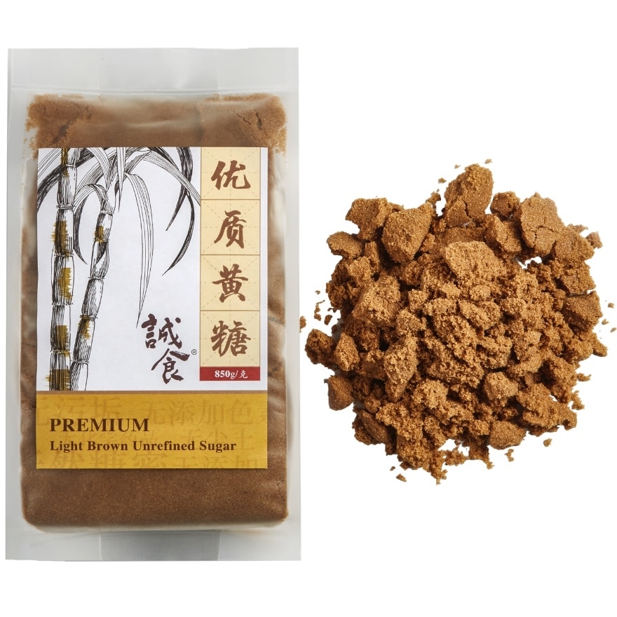 Honest Food Premium Light Brown Unrefined Sugar 850g