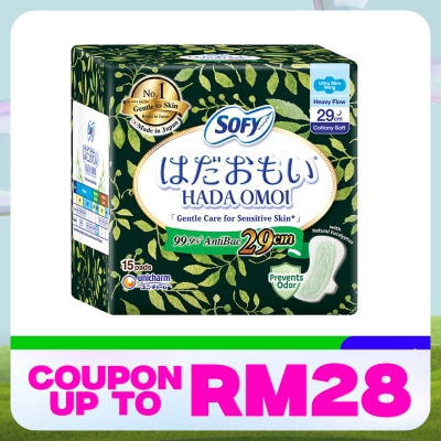 SOFY Hadaomoi Antibac Night Ultra Slim Wing 29cm 15's