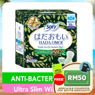 SOFY - Hadaomoi Antibac Night Ultra Slim Wing 29cm 15's