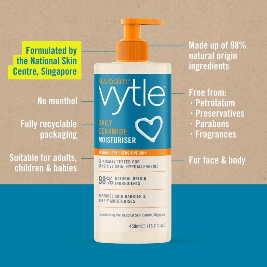 Vytle Daily Ceramide Moisturiser 450ml