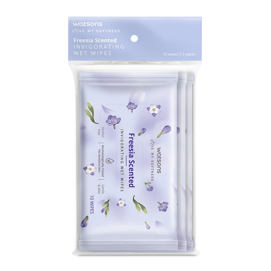 Invigorating Wet Wipes Freesia 10SX3