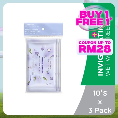 WATSONS Invigorating Wet Wipes Freesia 10SX3