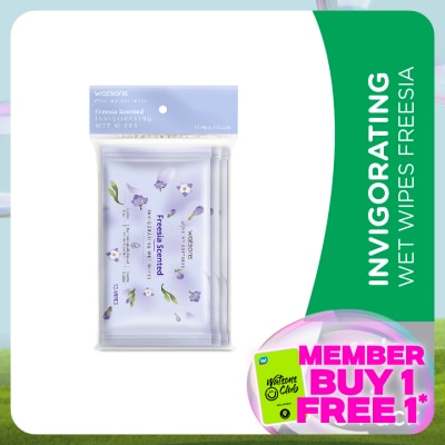 WATSONS Invigorating Wet Wipes Freesia 10SX3