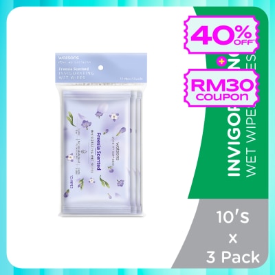 WATSONS Invigorating Wet Wipes Freesia 10SX3