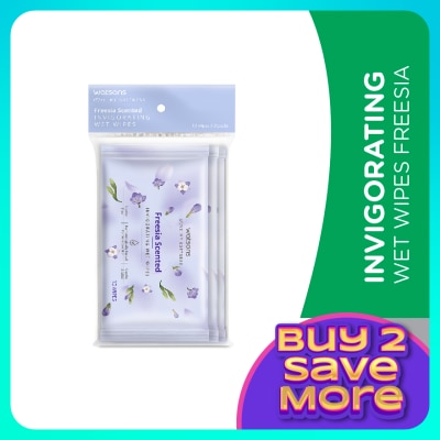 WATSONS Invigorating Wet Wipes Freesia 10SX3