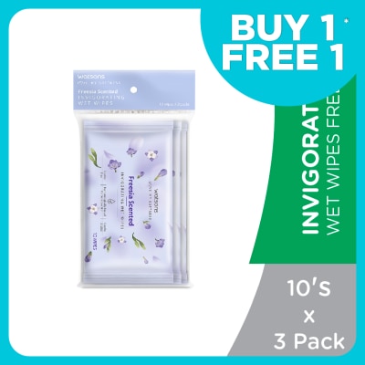 WATSONS Invigorating Wet Wipes Freesia 10SX3
