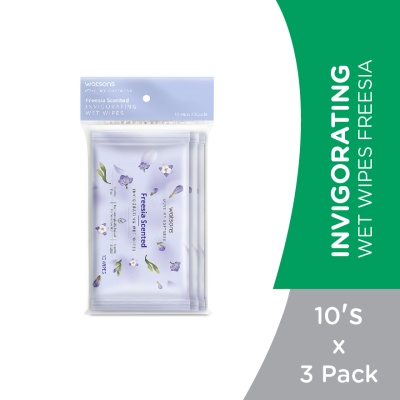 WATSONS - Invigorating Wet Wipes Freesia 10SX3