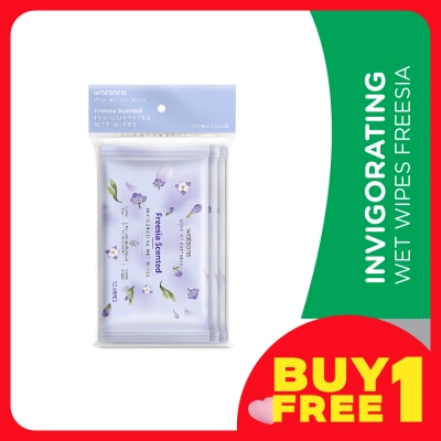WATSONS Invigorating Wet Wipes Freesia 10SX3