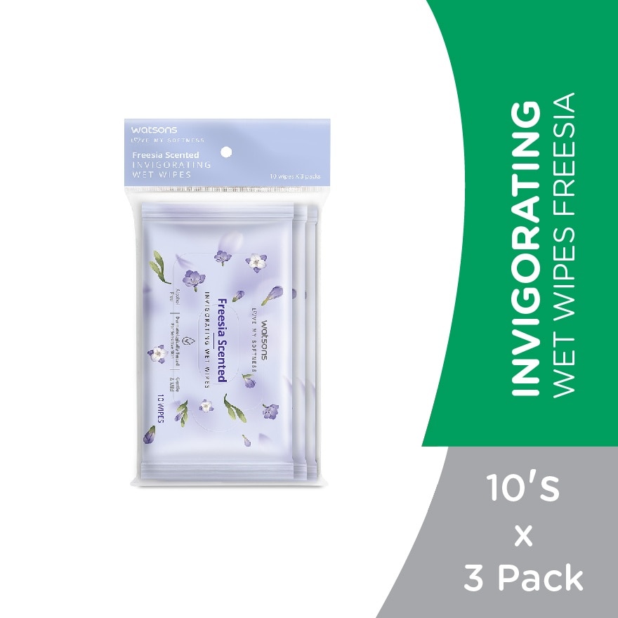 Invigorating Wet Wipes Freesia 10SX3