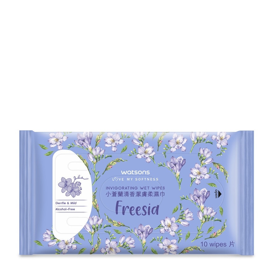 Invigorating Wet Wipes Freesia 10SX3