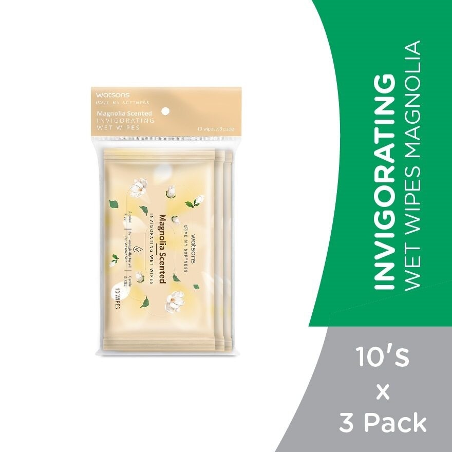 Invigorating Wet Wipes Magnolia 10SX3