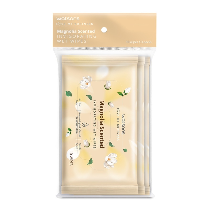 Invigorating Wet Wipes Magnolia 10SX3