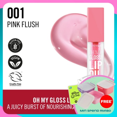 RIMMEL Oh My Gloss Lip Oil 001 Pink Flush