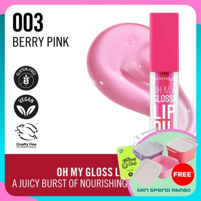 RIMMEL Oh My Gloss Lip Oil 003 Berry Pink