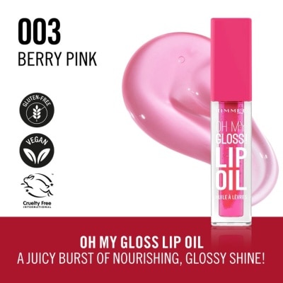 RIMMEL Oh My Gloss Lip Oil 003 Berry Pink
