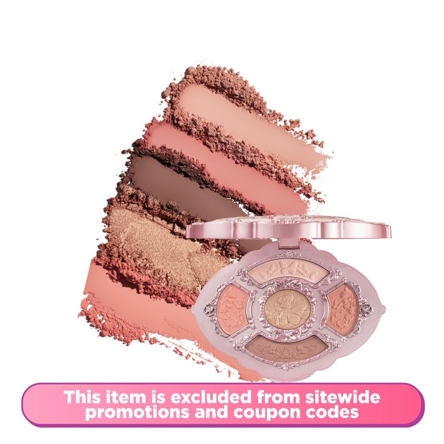 Midsummer Fairytales Collection Embossed Five-Color Makeup Palette 02 Flora Hermitage