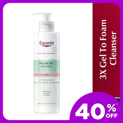 EUCERIN  ProAcne Solution 3X Gel to Foam Cleanser 400ml