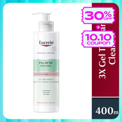 EUCERIN  ProAcne Solution 3X Gel to Foam Cleanser 400ml