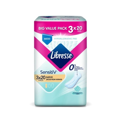 LIBRESSE - SensitiV Maxi Non Wings 24cm 3x20s