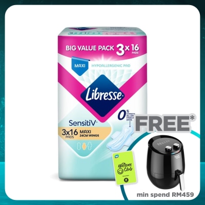 LIBRESSE SensitiV Maxi Wings 24cm 3x16s